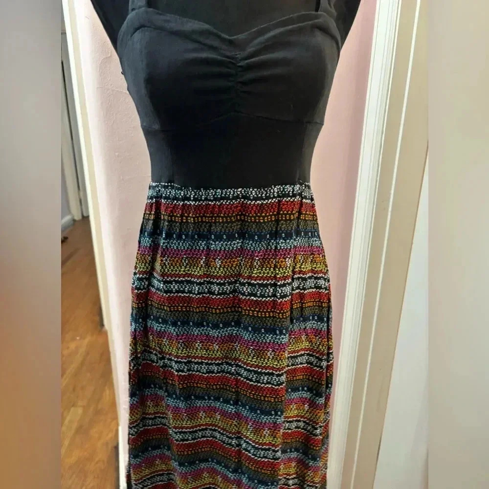 MUDD Black Multicolor Maxi dress M - Picture 2 of 10